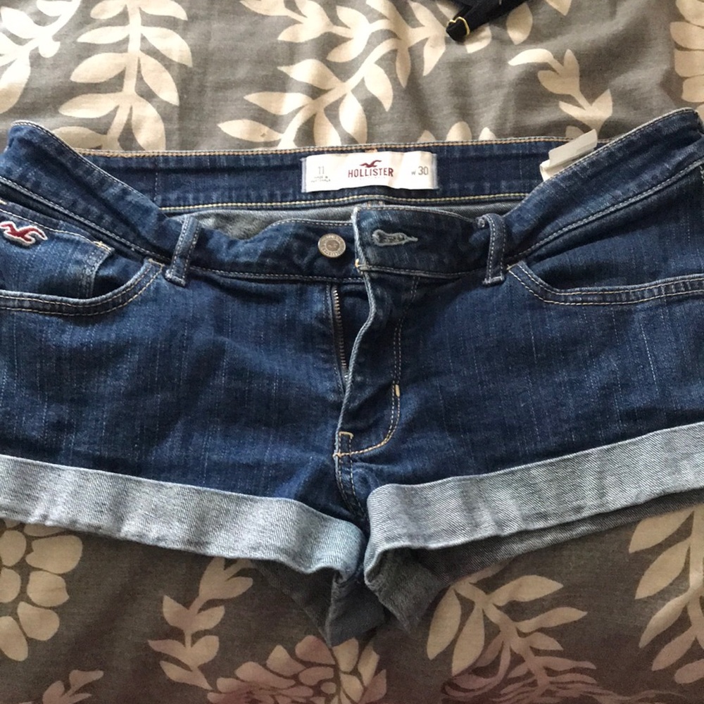 Dark wash Hollister Jean Shorts
